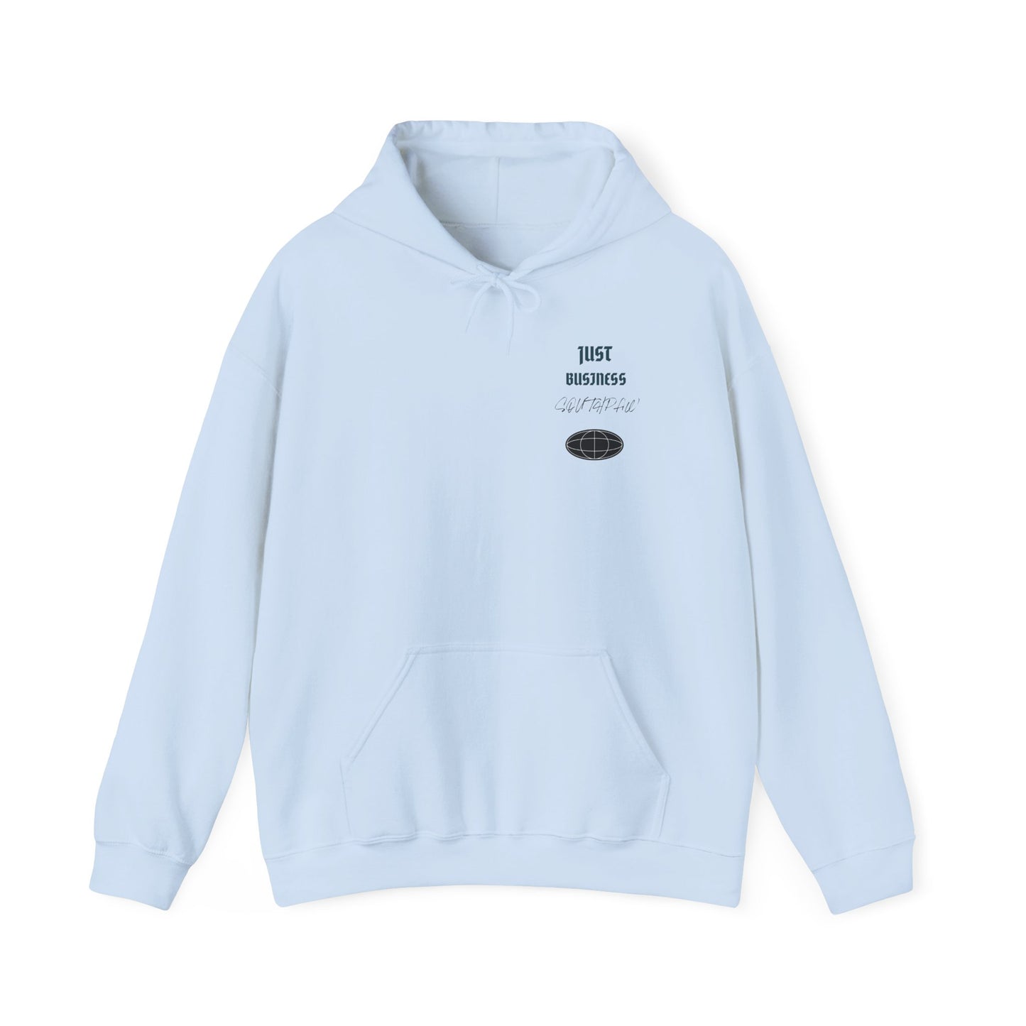 Elite Caliber Hoodie – 'Just Business' Minimal Front, Bold Back Streetwear