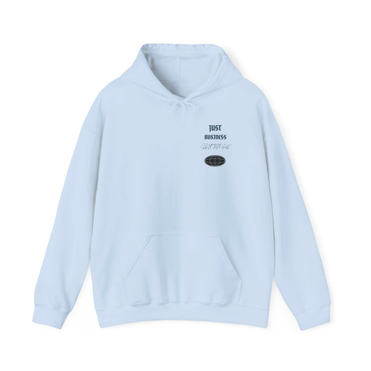 Elite Caliber Hoodie – 'Just Business' Minimal Front, Bold Back Streetwear
