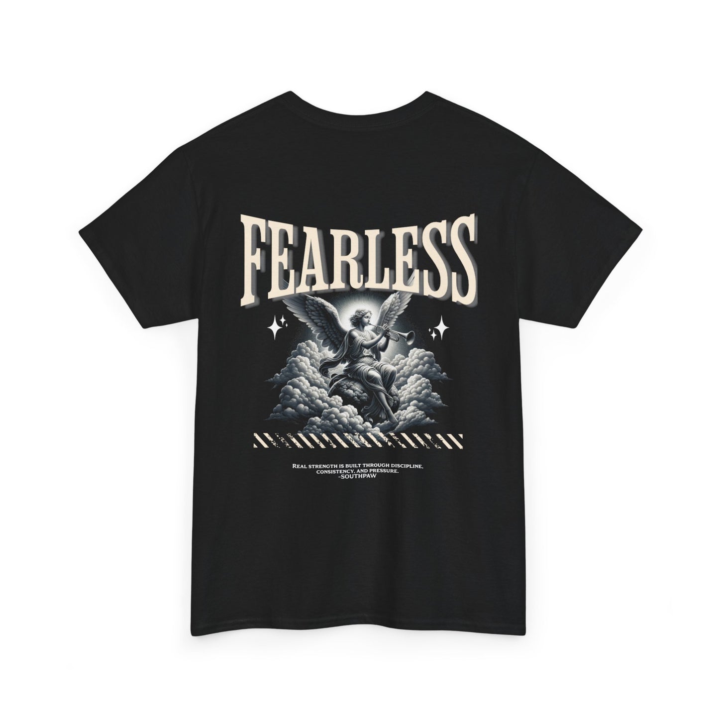 Fearless Angel Graphic Tee — Vintage Angel Illustration "FEARLESS"