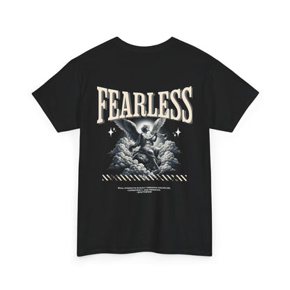 Fearless Angel Graphic Tee — Vintage Angel Illustration "FEARLESS"