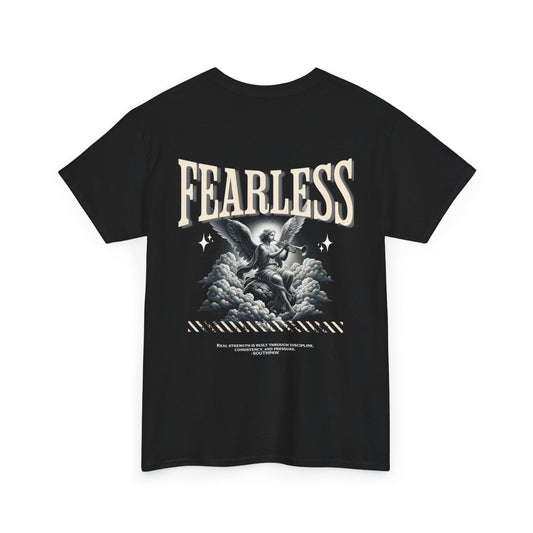 Fearless Angel Graphic Tee — Vintage Angel Illustration "FEARLESS"